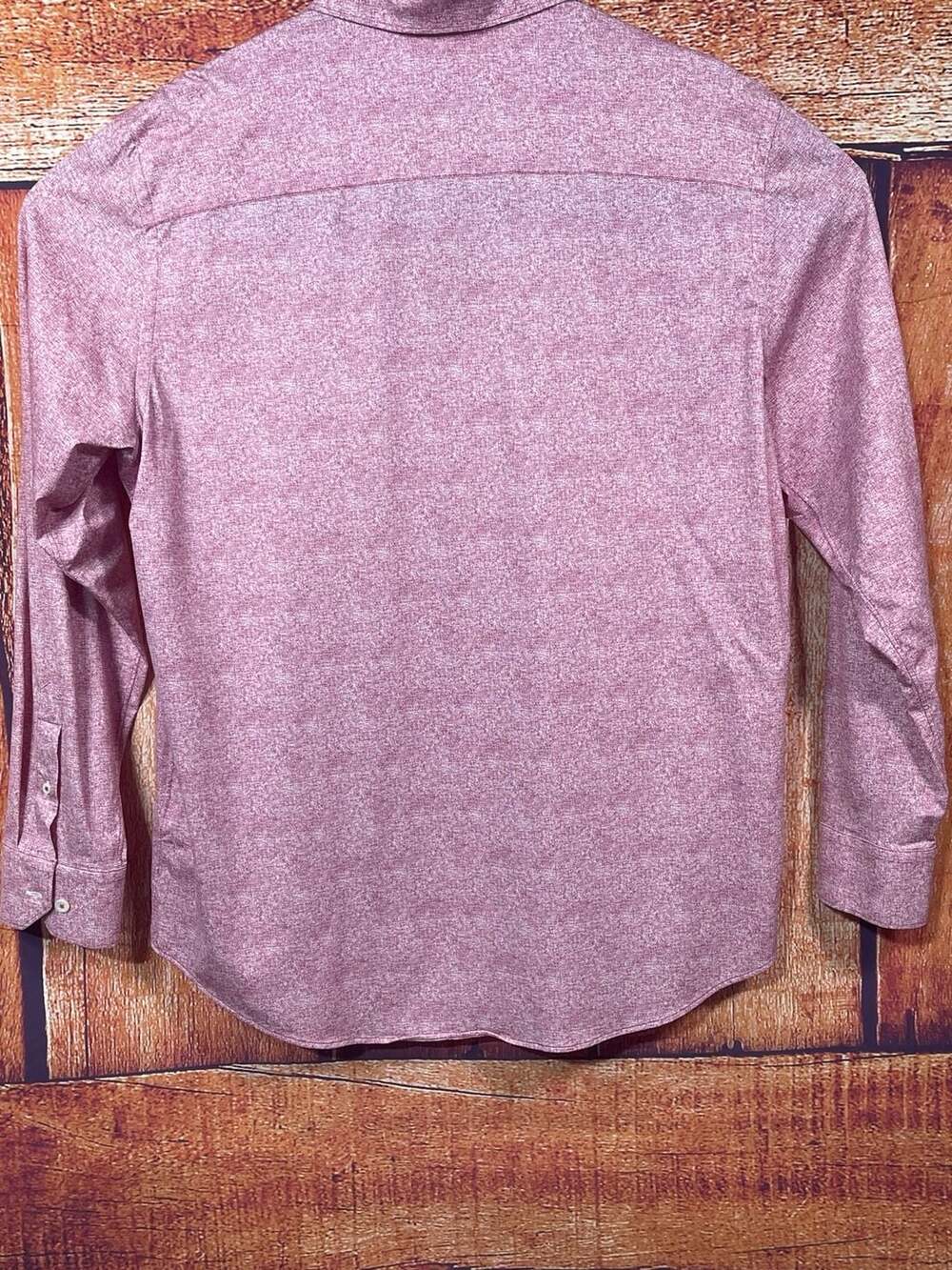Bugatchi OoohCotton Tech Long Sleeve Button Down Shirt Pink XL - Picture 6 of 10